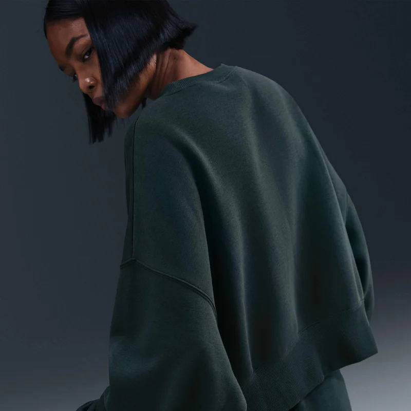 Nike Green Women's Sportswear Phoenix Fleece Sweatshirt for Women | Best Price UAE